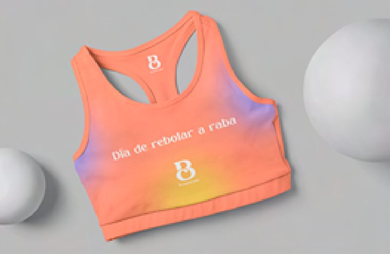 Top esportivo coral em degradê Dia de rebolar a raba