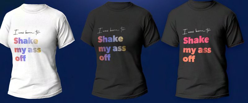 Três camisetas Brasileirada em branco e preto com letras em degradê